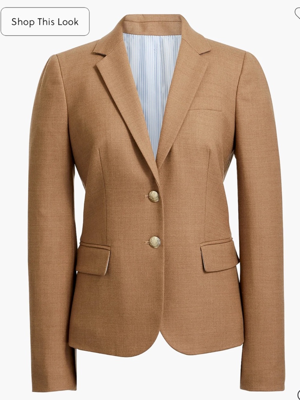 J. Crew Factory Camel Two-Button Womens Blazer